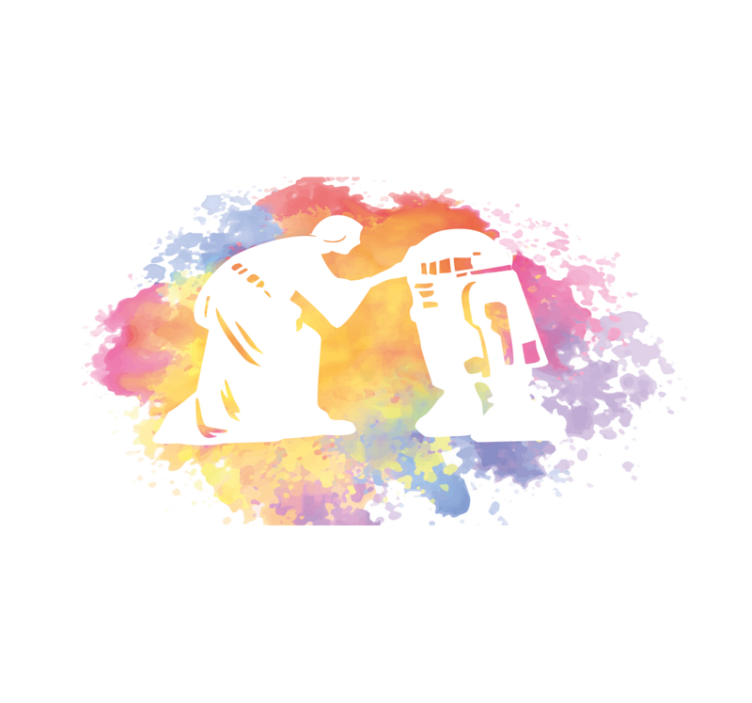 Akvarell galaktisk saga Vinylmatta Ungdom - Tenstickers