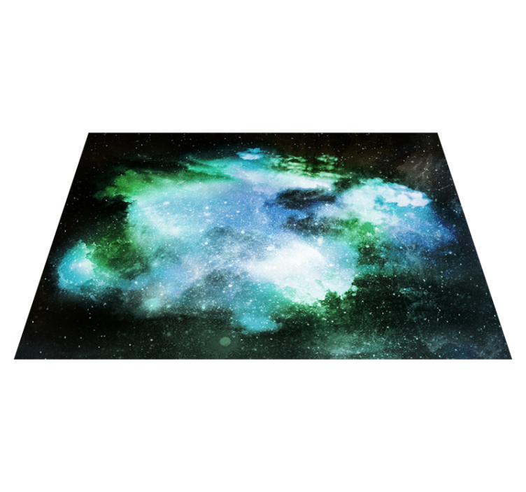 Mycket fantastisk kosmiskt regn natur vinyl matta - Tenstickers