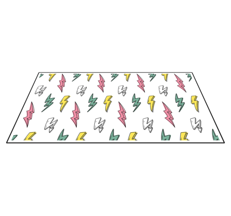 Blixtmönster Vinylmatta spel - Tenstickers