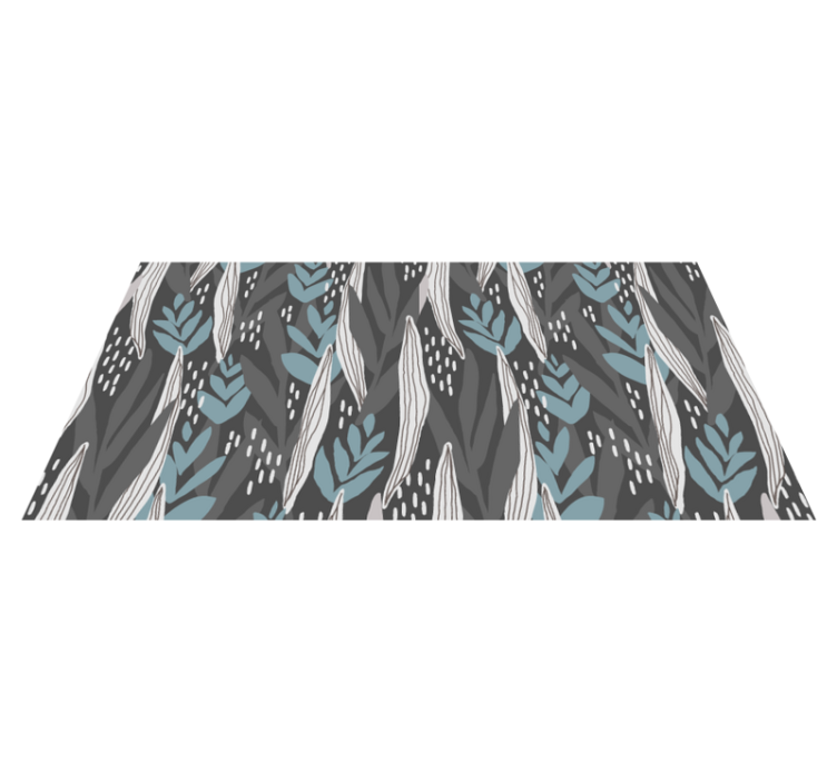 Lummiga mönster i aqua Vinylmatta natur - Tenstickers