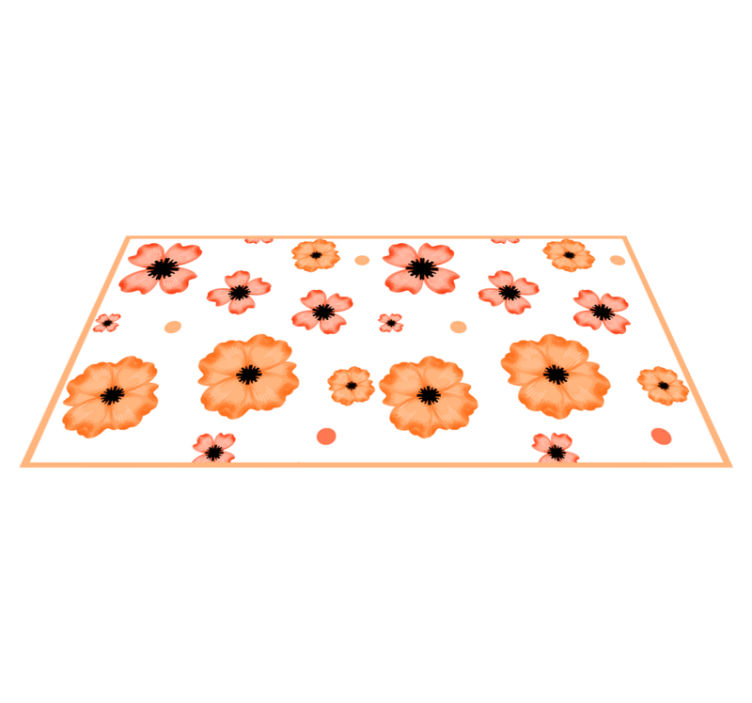 Mönstrad bakgrund Vinylmatta blommor och växter - Tenstickers
