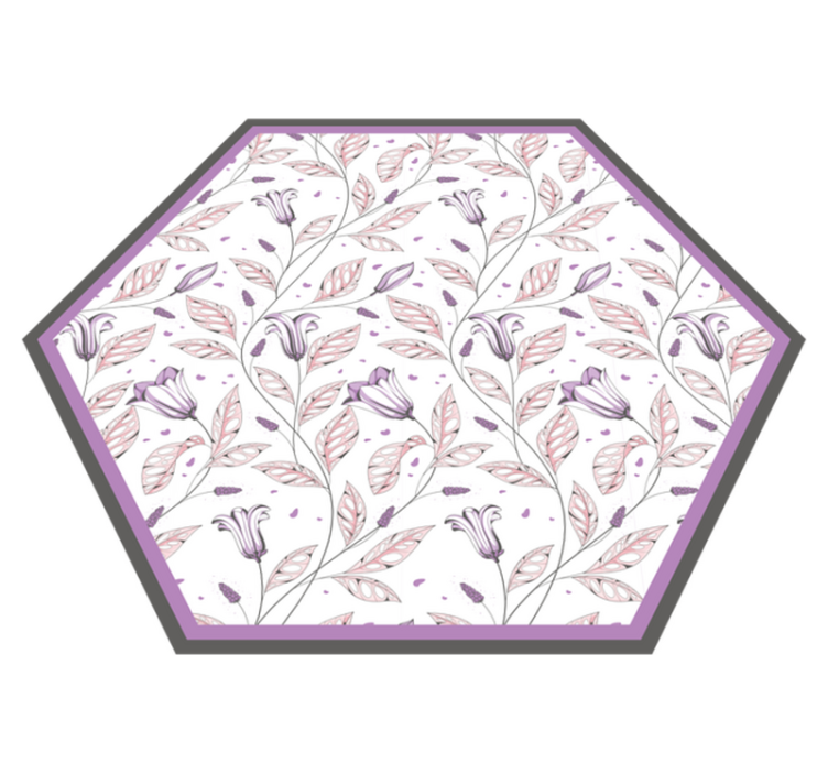 Vinylmatta blommor och växter med graciösa motiv - Tenstickers
