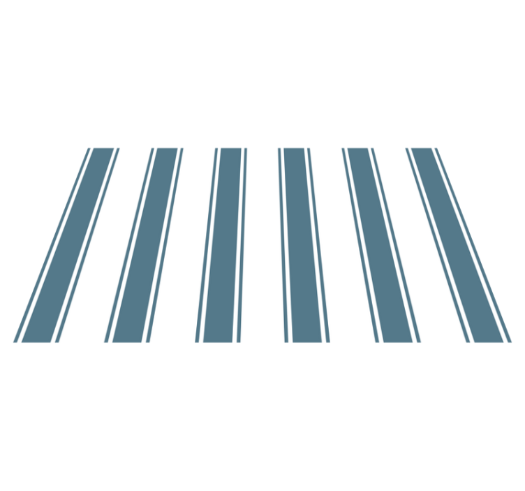 Blå och vita "hamptons" ränder matta - Tenstickers