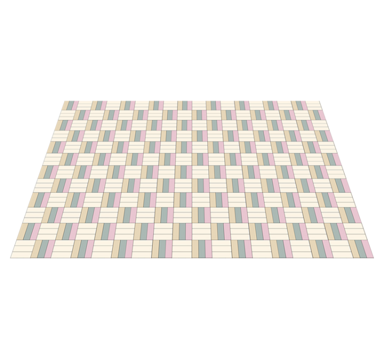 Vävda färgblock Vinylmatta geometrisk - Tenstickers