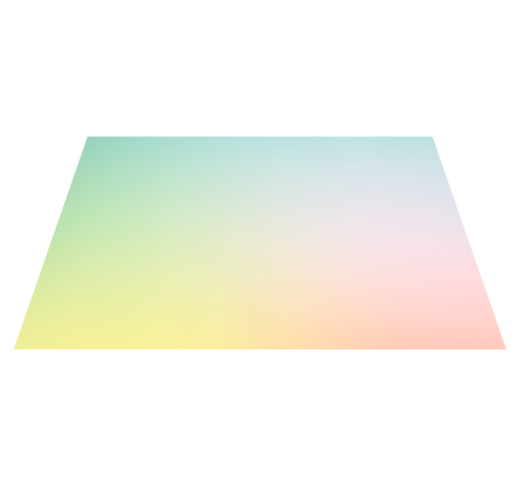 "kawaii" stil pastell regnbåge modern matta - Tenstickers