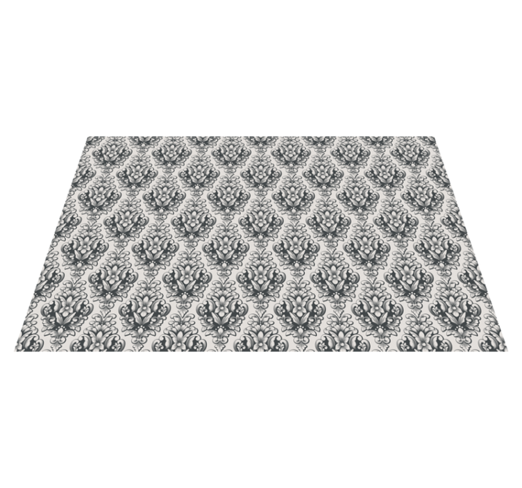 Damast vintage vinylgolvmatta - Tenstickers