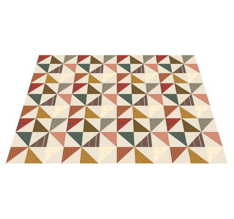 Patchwork geometriska triangel geometriska mattor - Tenstickers