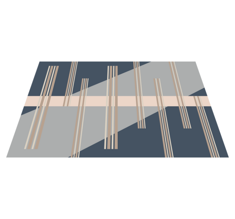 Grå abstrakt modern matta i mitten av århundradet - Tenstickers