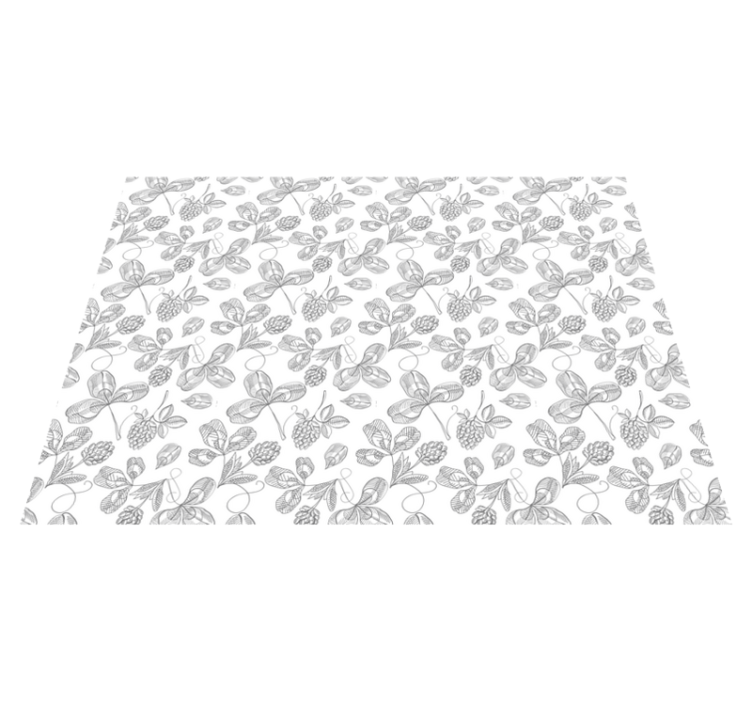 Botanisk lineart Vinylmatta blommor och växter - Tenstickers
