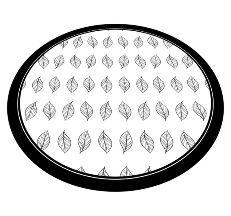 Lövformad matta med minimalistisk ränder - Tenstickers