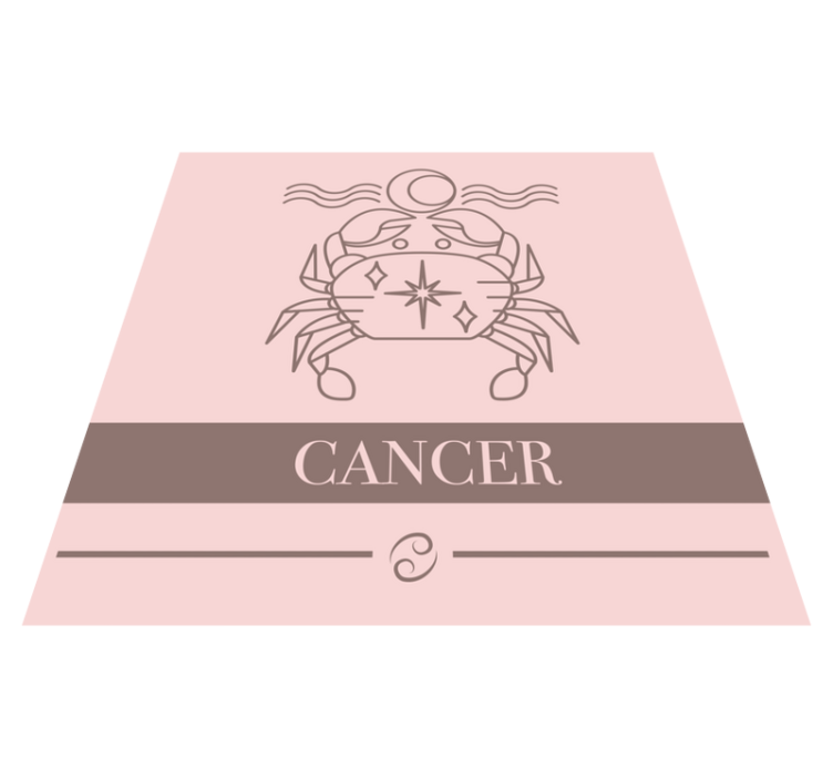 Cancer zodiaken emblem Vinylmattor med fraser - Tenstickers