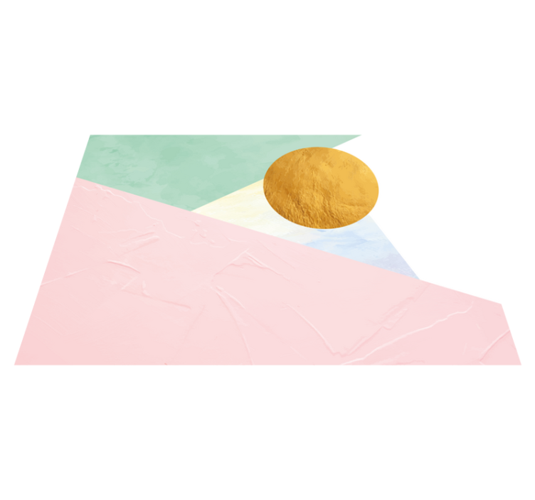 Geometriska pastellformer Vinylmatta geometrisk - Tenstickers