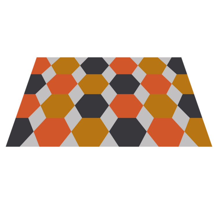 Sexkantigt mönster Vinylmatta geometrisk - Tenstickers