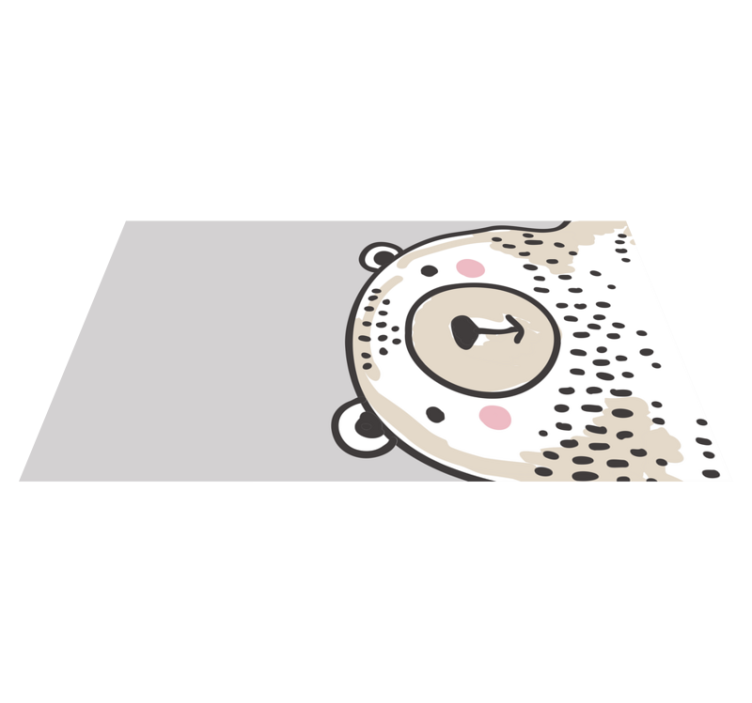 Björnens ansiktsform Vinylmatta daghem - Tenstickers