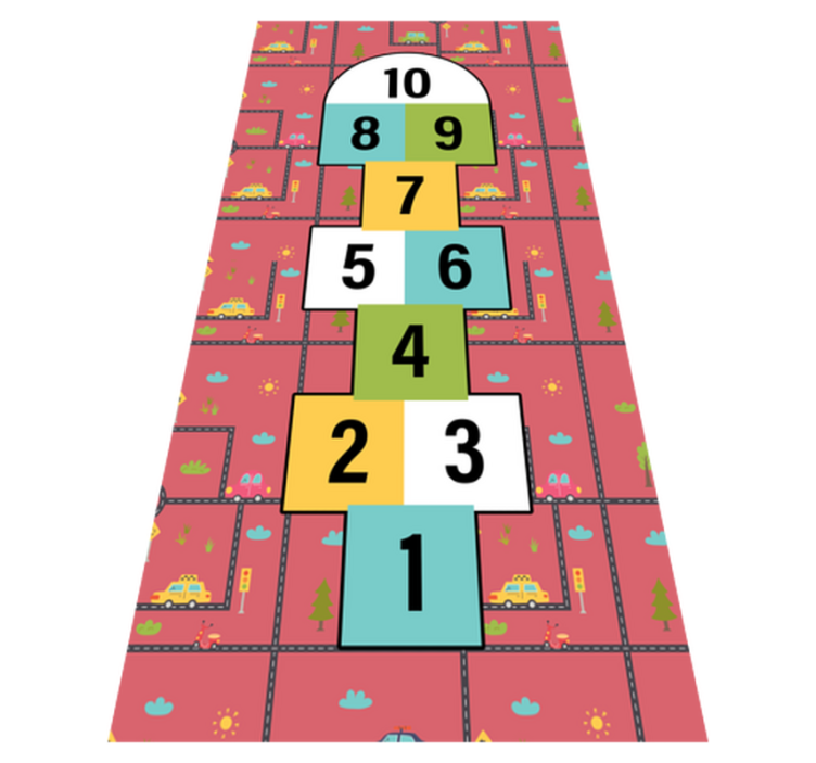 Hoppande spel vinröd spelmatta - Tenstickers