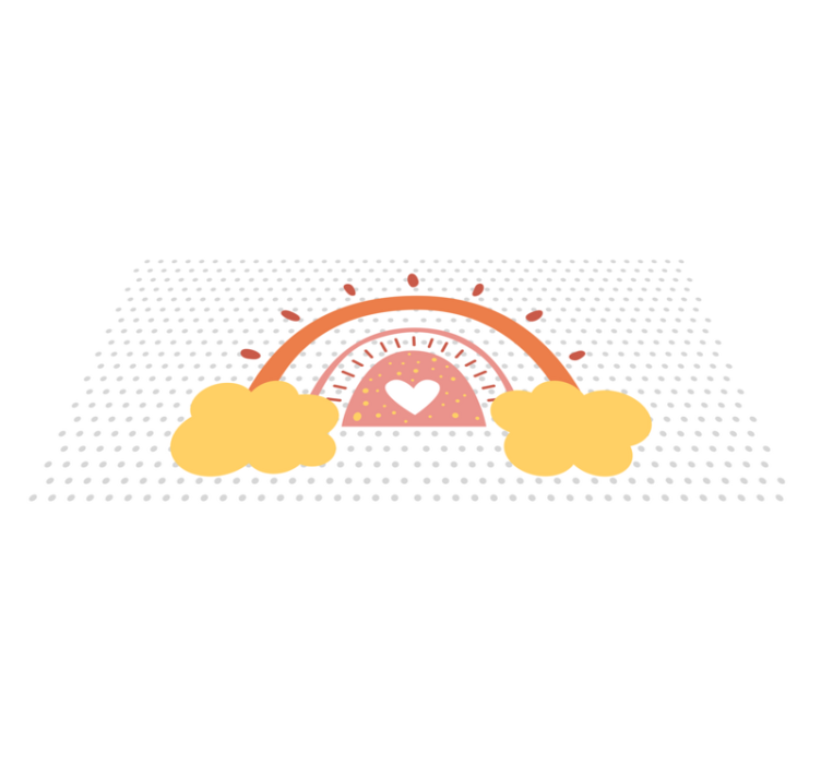 Regnbågens molnlandskap Vinylmatta daghem - Tenstickers