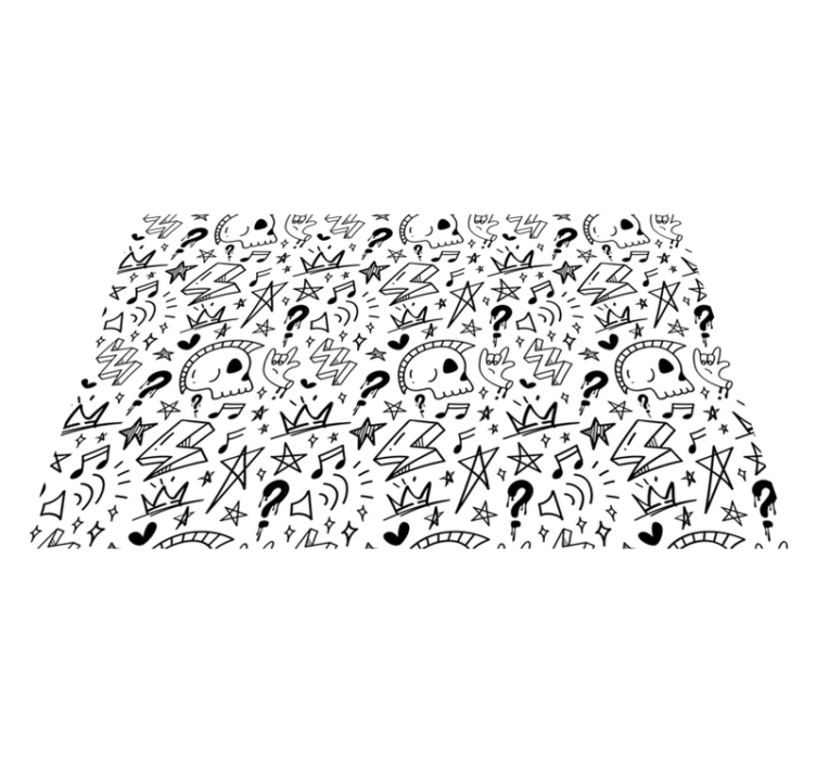 Eklektiska tonårsmönster Vinylmatta Ungdom - Tenstickers