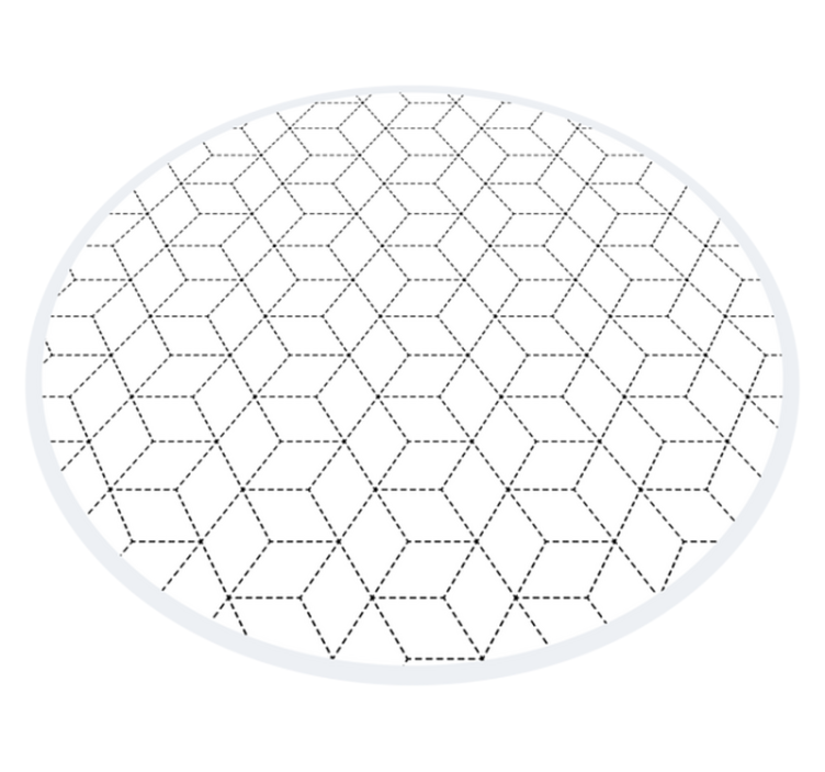 Vinylmatta geometrisk hexagonal mönster - Tenstickers