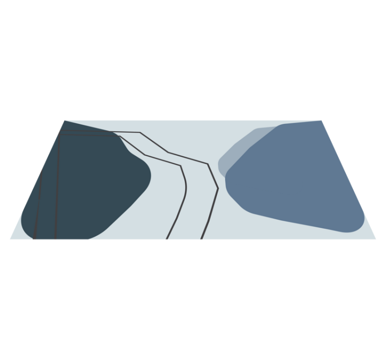 Abstrakta konturlinjer Vinylmatta geometrisk - Tenstickers