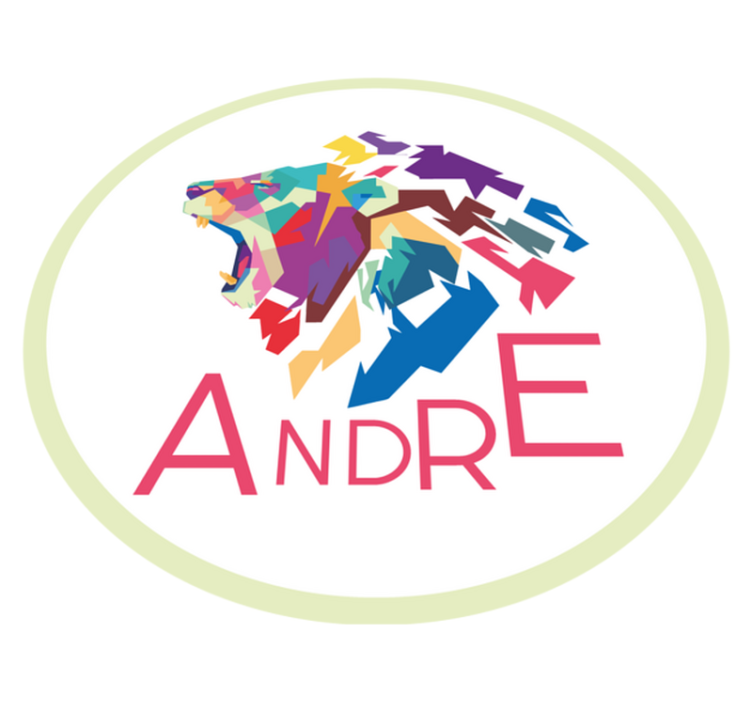 Färgglada lejonanpassning Vinylmatta namn - Tenstickers