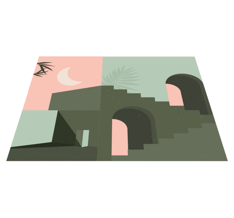 Minimalistisk abstrakt natur Vinylmatta minimalistisk - Tenstickers