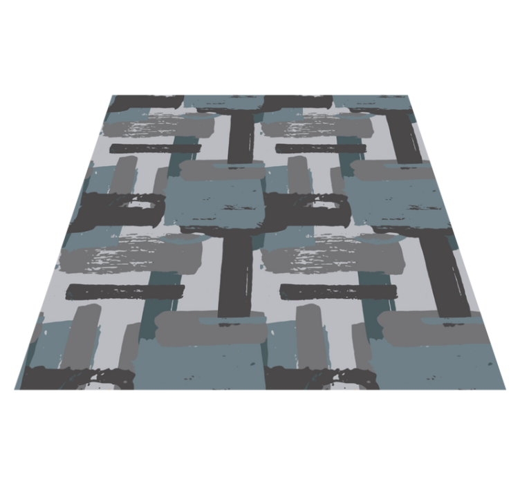 Ljusa färger målade block modern matta - Tenstickers