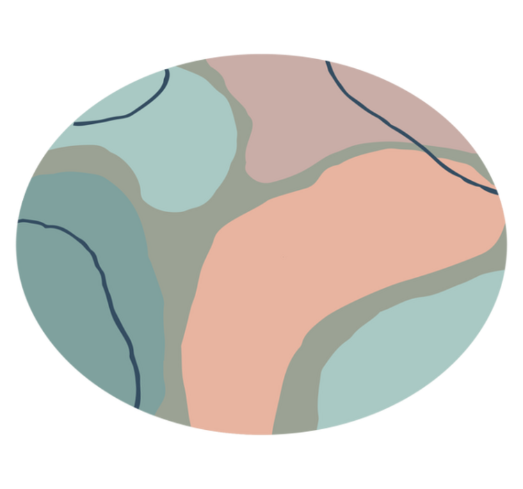 Abstrakta geometriska former vinylmatta minimalistisk - Tenstickers