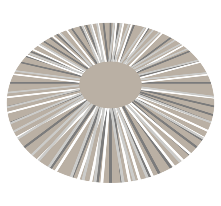 Geometrisk burst cirkulärt mönster vinylmatta - Tenstickers