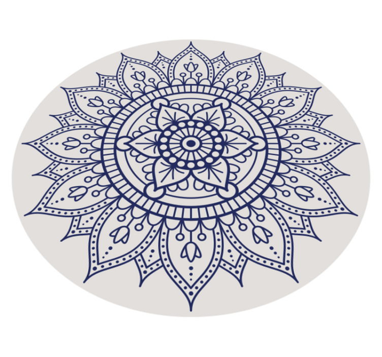Cirkulär mandala golvdekoration vinylmatta vardagsrum - Tenstickers