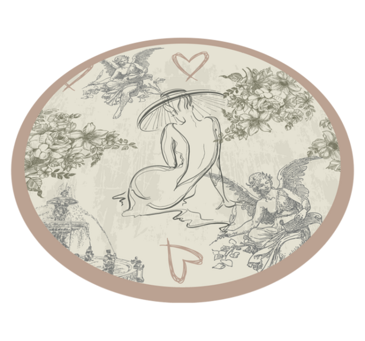 Vintage fransk romantisk matta - Tenstickers