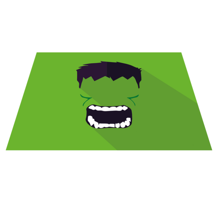 Grön superhjälte barn vinylmatta - Tenstickers