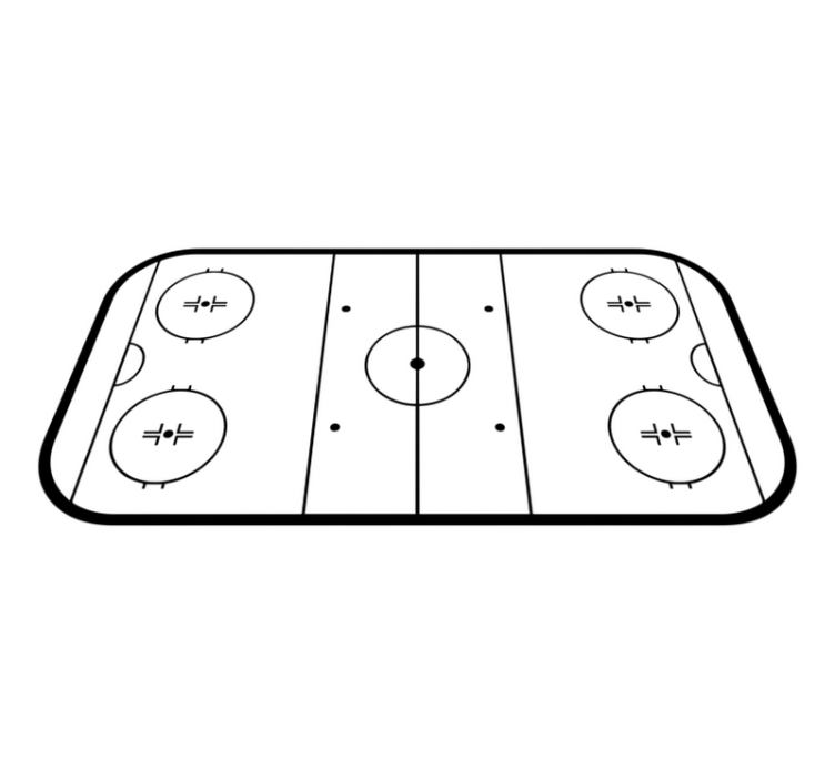 Ishockeyrink Vinylmatta spel - Tenstickers