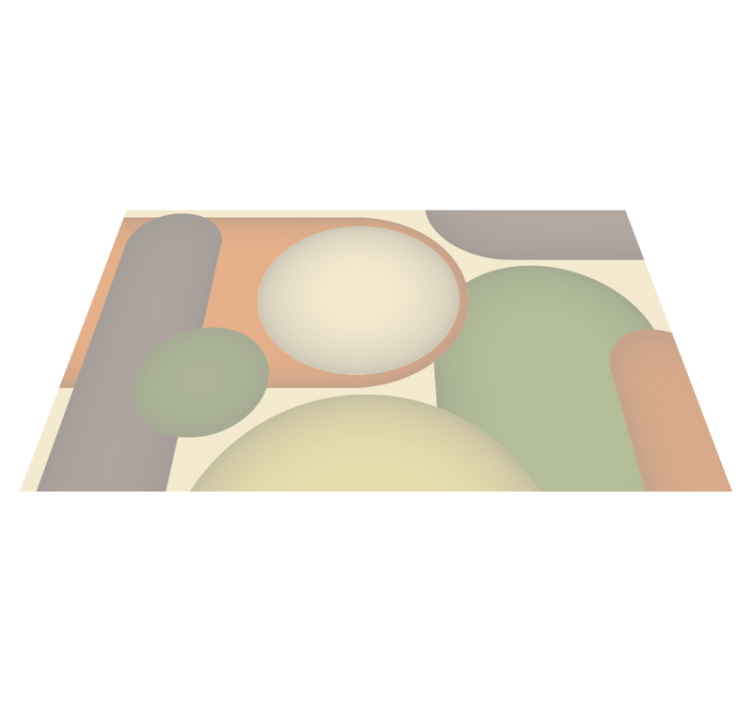 Samtida cirkulära mönster Vinylmatta modern - Tenstickers