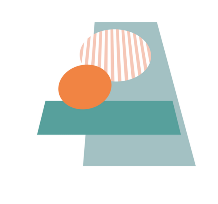 Soliga geometriska cirklar Vinylmatta modern - Tenstickers