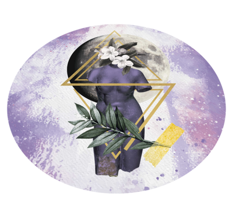 Digital collage modern matta - Tenstickers