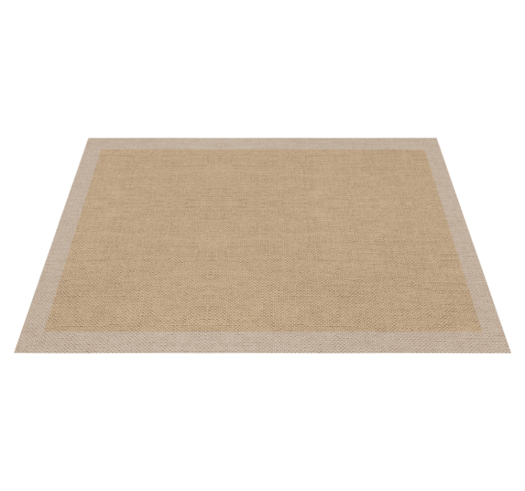 Teplon beige naturlig minimalistisk matta - Tenstickers