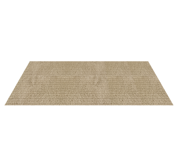 Beige monocolor tyg modern hall matta - Tenstickers