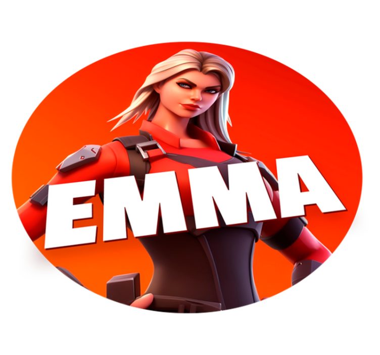 Kvinnliga datorspelskaraktär vinylmatta - Tenstickers