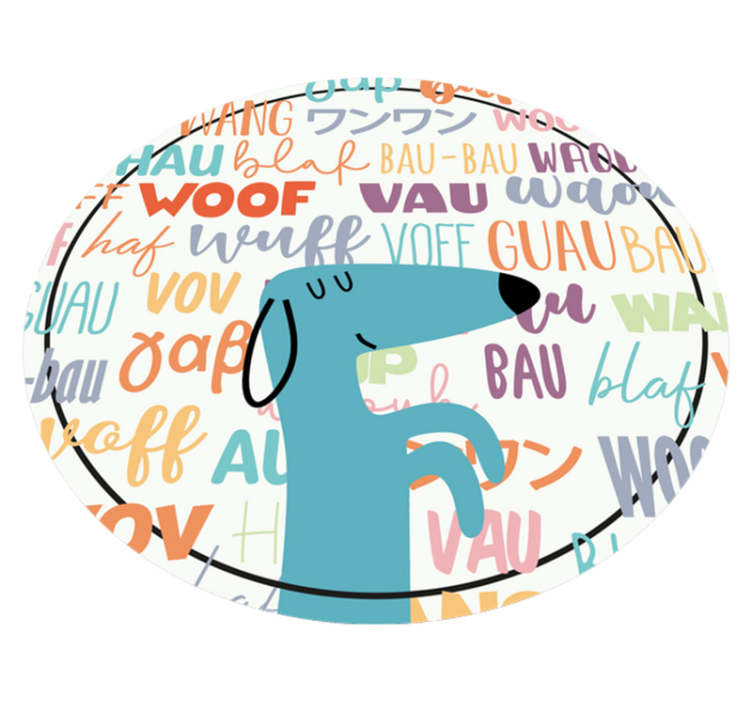 hund skäll vinylmatta med djurmönster - Tenstickers