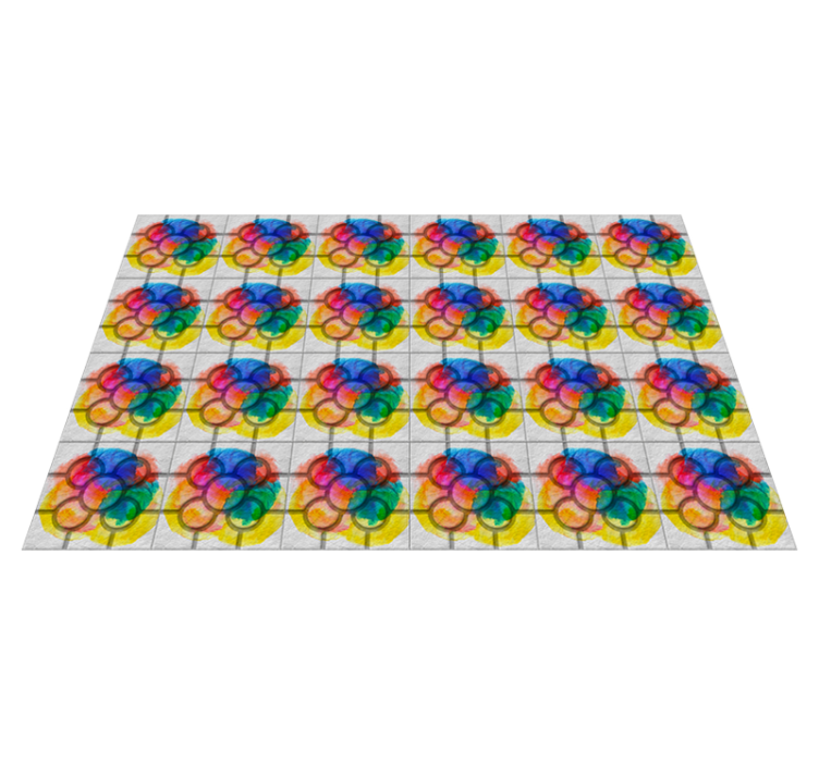 Kulörfulla Bilbao gatukakel Vinylmatta - Tenstickers