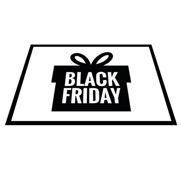 "Black Friday-låda" Vinylmatta Rektangel - Tenstickers