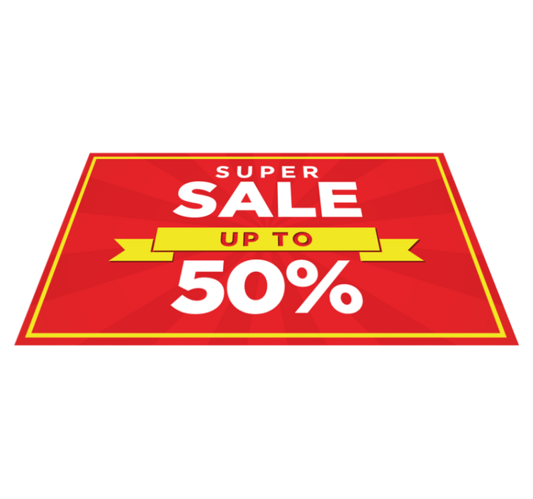 Personlig rabattförsäljning Vinylmatta Röd - Tenstickers