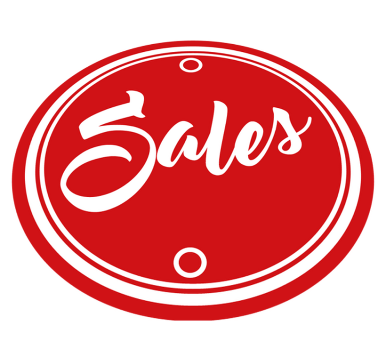 Röd cirkel text försäljning Vinylmatta Cirkulär - Tenstickers
