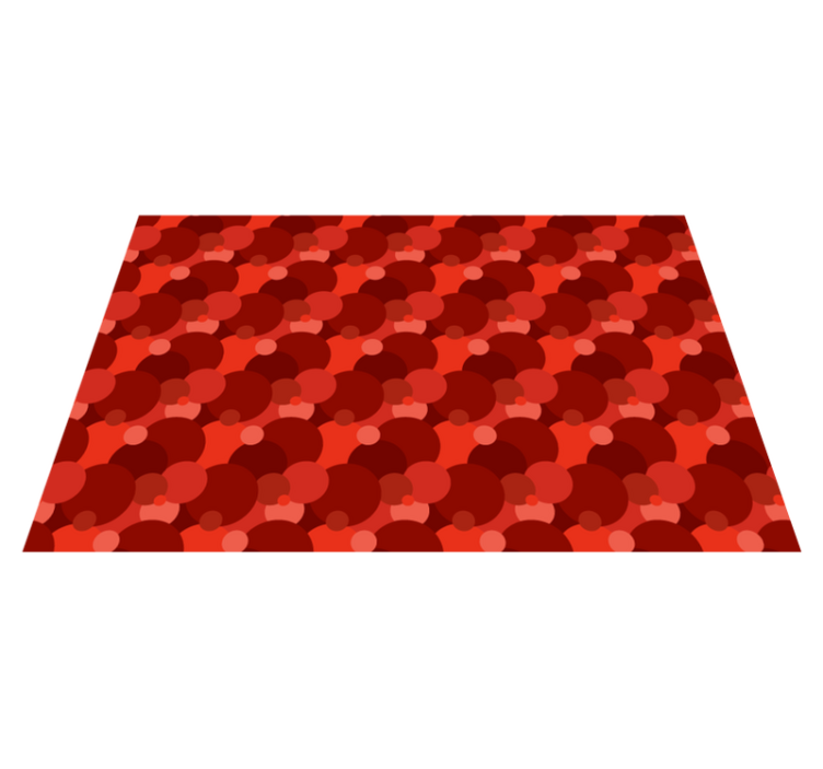 Moderna cirklar mönster Vinylmatta Röd - Tenstickers