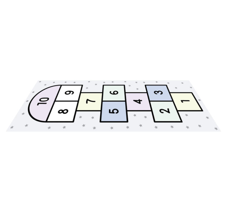Hopscotch lek Vinylmatta spel - Tenstickers