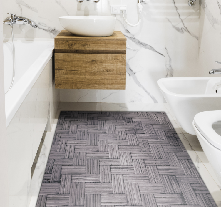 Vinylmatta mörkt bambustruktur trägolv - Tenstickers