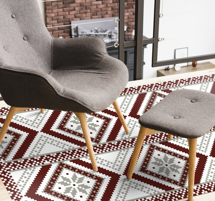 Invecklade geometriska mönster Vinylmatta Mosaik - Tenstickers