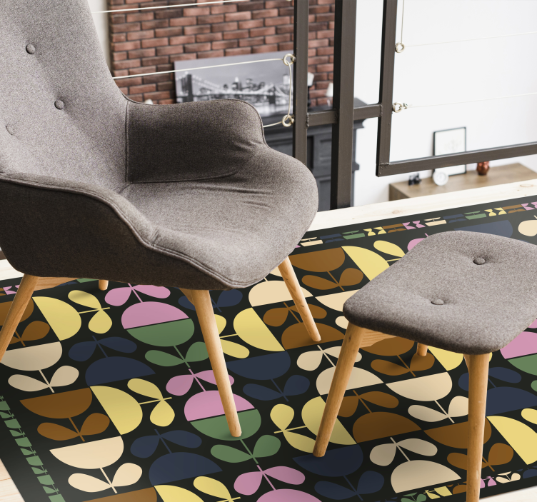 Livfulla lövmotiv Vinylmatta kakeleffekt - Tenstickers