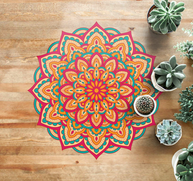 Färgglada mandalas mandala vinylmatta - Tenstickers