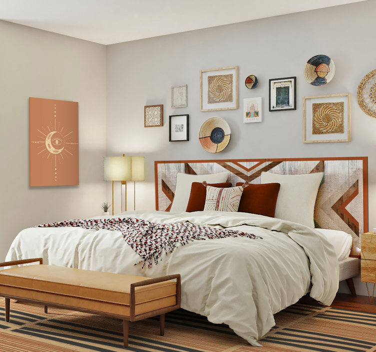 Lager på lager randig elegans Vinylmatta sovrum - Tenstickers